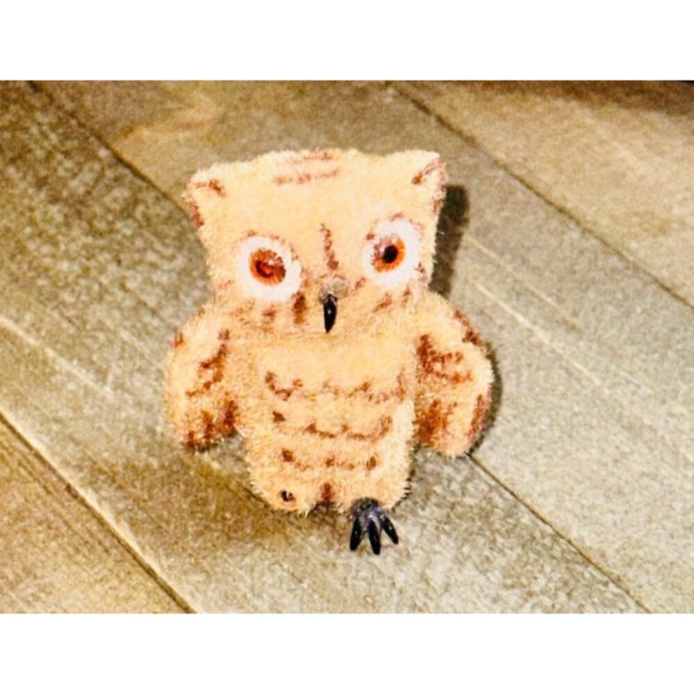 Vintage Wagner Kunstlerschutz West Germany Flocked Owl Figurine 2" Trinket